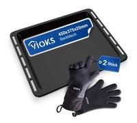 Set baking tray Bauknecht 481010657929 450x375x20mm and 2x silicone oven gloves