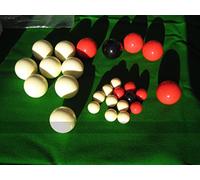 Set balls for Old English Bagatelle (1 and 5/8 inch, 1 black, 8 white)