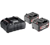 Metabo 685050000 18V Basic Set 2 x 4.0Ah Li-Power CAS Batteries & ASC 55 Charger