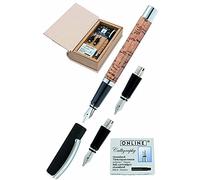 Set Best Writer calligraphy pen Vision Cork, nib 1,4mm, 0,8mm, 1,8mm incl. ink in Natural Book Box