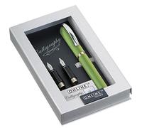 Set Best Writer calligraphy pen Vision Fresh Juicy Green, nib 1,4mm, 0,8mm, 1,8mm in Magnet Box