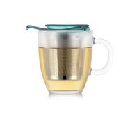 Set - BODUM - Yo-Yo - Tempered glass mug with stainless steel tea infuser - Individual - Green - 0.35 l