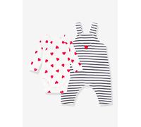 Set bodysuit dungaree Petit Bateau ecru