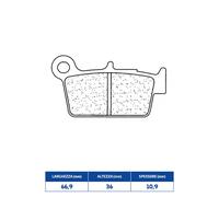 Set Brake Pads rakes 1103RX3 Aprilia 450 Rxv 05/08