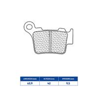 Set Brake Pads rakes 1108RX3 BMW 450 G SMR 09/10