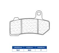 Set Brake Pads rakes 1172A3 + Harley Davidson 1130 Vrsca V-Rod 02/06