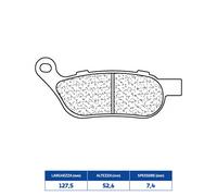 Set Brake Pads rakes 1213RX3 Harley Davidson 1584 FLHRS Road King Cu