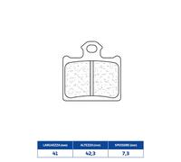 Set Brake Pads rakes 1219X59 Husqvarna 85 TC 17/14 14/20