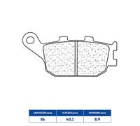 Set Brake Pads rakes 2296RX3 Honda 500 CBF 04/06