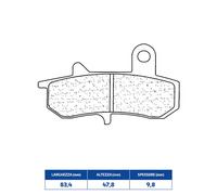 Set Brake Pads rakes 2388RX3 Suzuki 125 Rg F Range N/R 92/94