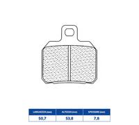 Set Brake Pads rakes 2827RX3 Aprilia 660 Rs 8V E5 ABS 20/24