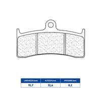 Set Brake Pads rakes 2899C60 Honda 1300 CB 98/01