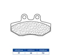 Set Brake Pads rakes 3069MSC Aprilia 50 Rx R AE 3V 91/92