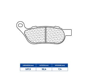 Set Brake Pads rakes 1213RX3 Harley Davidson 1584 FLHRS Road King Cu