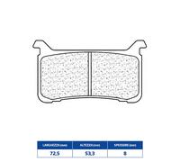 Set Brake Pads rakes 1252XBK5 Honda 600 CBR RR ABS 24/25