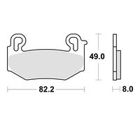 Sbs P1004-hs Sintered Brake Pads Golden