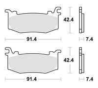 SBS Mobile Brake Pads P1012-DC Front for Aprilia RSV4