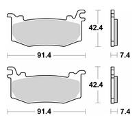 Set Brake Pads SBS 1012DS-1 Aprilia 1100 RSV4 E5 + 25/25