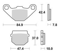Set Brake Pads SBS 102CT Adly 50 Noble 2T 06/10