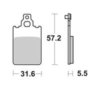Set Brake Pads SBS 109HF Aprilia 50 AF1 AE 86/89