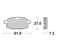 Brake Pads for PEUGEOT 50 V-CLIC 160 MM FRONT DISC 2008-2011 Front Street SBS