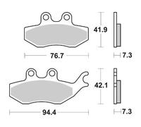Brake Pads for ITALJET JUPITER 250 2001-2003 Rear Street SBS