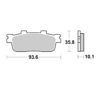 Set Brake Pads SBS 201HF Daelim 250 Et Quad 05/08