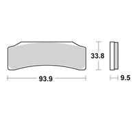 Sbs Dual Dynamic Racing Concept 889ds-2 Sintered Brake Pads Yellow