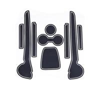 Set Car Door Groove Cup Holder Mat for VW POLO 6R 6C MK5 2010-2017, Auto Door Groove Pad Non-Slip Mats Anti-Slip Mats Interior Accessories,White