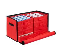 Set Christmas Holiday Bauble Storage Box Decoration Ornaments Tree Compartments