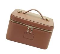 Set Cosmetic Storage Bag PU Leather Produced Removable Compartment Compact 20.5x14x11.5cm Holds Toiletries Cosmetics Transportable Gift Option Travel Planner