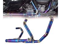 Set Crossover Exhaust Head Pipe Header For Harley Ultra Limited FLHTK 2017 2018 2019 2020 2021