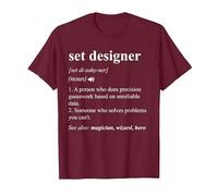 Set Designer Funny Dictionary Definition T-Shirt, Men, Burgundy, 3X-Large