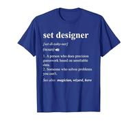 Set Designer Funny Dictionary Definition T-Shirt, Men, Royal Blue, X-Large
