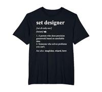 Set Designer Funny Dictionary Definition T-Shirt, Men's Big and Tall, Black, 5X Tall