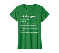 Set Designer Funny Dictionary Definition T-Shirt, Women, Kelly Green, Small