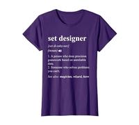 Set Designer Funny Dictionary Definition T-Shirt, Women, Purple, X-Small