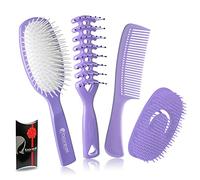 Set Detangling Hairbrushes. Great in The Shower, or for Drying. Brushes Suitable to Distribute evenly Creams and Hair Conditioner. 100% Made in Italy.