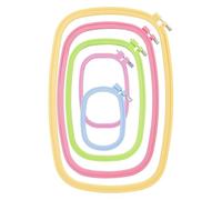 Set Di Cerchi Per Ricamo In Confezione Multipla - 5 Pezzi Di Utensili Per Cucito E Ornamento | Stabilità Con Vite Regolabile Per Attrezzi Di Ricamo Fai Da Te - Ideal Per Principianti Creazioni