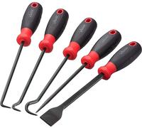 Set di ganci e raschietti ViGOR V5045, per la rimozione e l'inserimento di O-Ring e anelli di tenuta, per la rimozione di adesivi, per la rimozione dei tappi di protezione dai perni Delle ruote