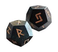 Set Di Per - Set Di Antico, DadiiDa In Legno Intagliato 2 Pezzi,Piccoli Runici Per Decorazioni Per La Casa, Meditazione, Giochi Di, Viaggi, I