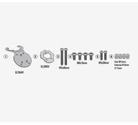 Set Flange GIVI BF89 for Bags Tank Tanklock / Ed, Cf Moto 450 MT