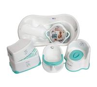 Set for children A range of things necessary for the child: bath baby, bath seat, toilet seat for children, potty, toilet stool, grey