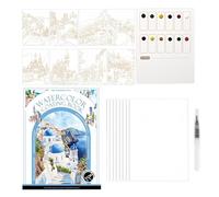 Set For With Book, Art Painting Set With Three Doors - Waterbook Painting Kit With Notebook, For Children, Boys, Adults, Beginners, Hobbies, Home, School, Travel, Trips