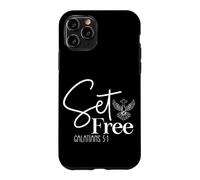 Set Free GALATIANS 5:1 Uplifting Spiritual Bible Quote Case for iPhone 11 Pro