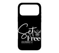 Set Free GALATIANS 5:1 Uplifting Spiritual Bible Quote Case for iPhone 17 Pro Max