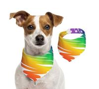 Set Gay Pride Lgbt Concept Colorful Flags,Dog Bandanas Cotton Pet Scarf Adjustable Bibs for Pet,L