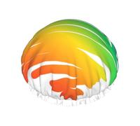 Set Gay Pride Lgbt Concept Colorful Flags Double Layer Elastic Waterproof Shower Cap Reusable Bath Cap