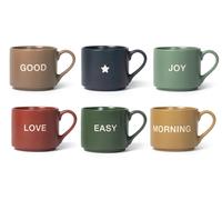 Set H&H New Mix & Match 6 Jumbo Cups New Bone China CC380