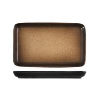 Set H&H New Sahara 6 Rectangular Plates, in Stoneware/Gres, 21x13cm